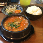 韓国料理チュリファ - スンドゥブチゲセット（2015年12月10日 チュリファ）