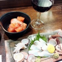 和・川ぶち - トマト南蛮と明石タコお造り