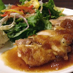 アサヒ屋 - 博多華味鳥のチキンステーキ（オニオンジンジャーソース）