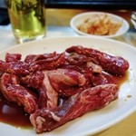 ハラミ定食（肉大盛＠1200）