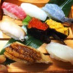 寿し幸 - 料理写真:特上にぎり　　3300円　　汁付き