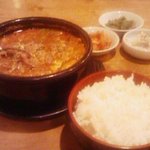 韓国家庭料理 ヌナの家 - ユッケジャンクッパ定食大盛