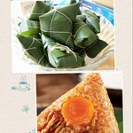 上海花園 - 手つくり塩玉子と肉のちまき(上海鹹蛋黃肉粽）