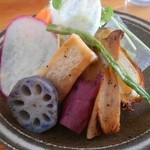 carre - モーニングのサラダ　焼き野菜