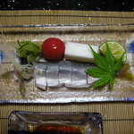 美加登家 - 鮎姿造り（酢物）