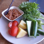 クリヤム - 豚肉と海老のソースと各種野菜