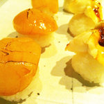 旬鮮ダイニング 凛家 - 海老とホタテの炙り寿司