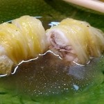 味処ます吉 - 鯛のロール白菜（お通しです）