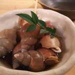 俺の魚を食ってみろ!! - (2016/2/4)バイ貝の煮付け。サービスでいただきました(*￣∇￣)ノ