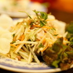 KHANHのベトナムキッチン 銀座999 - 2016.2 ゴイ ドゥー ドゥー ガー（920円）青いパパイヤのサラダ