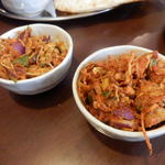 サンライズ - 辛酸っぱい漬け物　手前遠くは辛さが違う