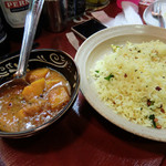 南インド料理 なんどり - レモンライスとかぼちゃのカレー