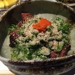 いさおや - 朝肝炙りの胡麻ネギポンズ　2016/2