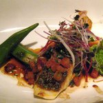 レストラン ル・プラトー - スズキのポワレ　香草バルサミコスソース