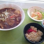 ポリテクセンター北海道 レストラン - 広東麺とミニチャーハンのセットです。