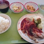 ポリテクセンター北海道 レストラン - ポークチャップ定食です。