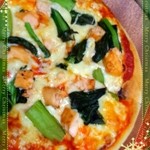 たちばな亭 - 野沢菜とスモークサーモンのpizza