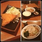 山田うどん - (≧∇≦*)アジフライ熱に伝染❤✨
      ●生姜焼定食(とーちゃん)
      ●醤油ラーメン(テテ)