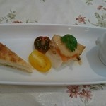 シェ・ウメツ - 前菜の盛り合わせ。