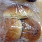 友永パン屋 - 味付パン　1個70円、チョコフランス1個110円×2個