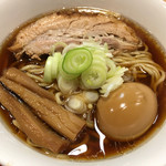 人類みな麺類 - らーめん原点（焼豚厚・メンマ厚）＋煮玉子