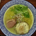 麺や而今 - 塩白鶏油そば(2016/1)