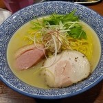 麺や而今 - 塩白鶏油そば(2016/1)