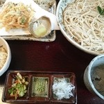 Sobatokoro Hiyori - 冷たい蕎麦とかき揚げ天（生姜めし付）