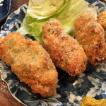 赤ちょうちん 太郎 - つくね揚げ カキフライと間違えそう