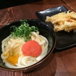 讃岐うどん大使 東京麺通団 - めんたま（小）460円、かき揚げ天