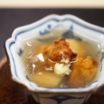 麻布十番 ふくだ - とらふぐの唐揚げ　下仁田葱　生姜餡
      
      