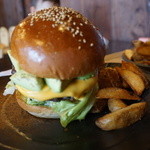 アボガドチーズバーガー 1200円 ポテトはsセット