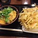 丸亀製麺 - 親子丼、かしわ天、かき揚げ