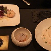 ガストロノミー ジョエル・ロブション - Haricot Coco , Oursin , Langoustine