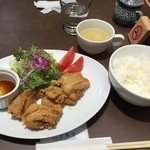 しろかね珈琲店 - 丹波鶏唐揚げセット