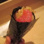 鮨 とかみ - 鮪突先の手巻き寿司