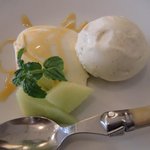 trattoria kappa - ドルチェ（バニラクッキーのジェラートとパンナコッタ）