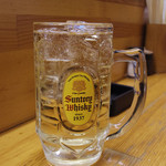 からあげ　玉造 - 唐揚セット　\500　（ドリンク＋もも唐＋おまかせ一品）