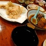 世界の山ちゃん - ちくわ天ぷらとたこ焼風餃子