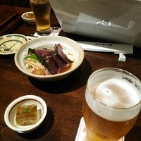 土佐料理 祢保希 赤坂店 - 鰹のタタキとビール