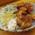 からあげ　玉造 - 唐揚セット　\500　（ドリンク＋もも唐＋おまかせ一品）