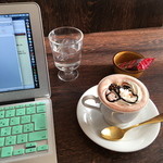 ポジティブカフェ - マシュマロがのったチョココア