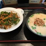 Taiwan Ryourikinryuu Kakuoshikaten - ランチ 麺セット(豚骨台湾ラーメン.青椒肉絲飯)