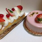 ゴントラン シェリエ - ベイクドチーズケーキ（380円）とイチゴのムース（390円）