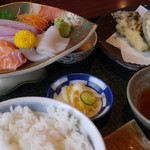 Zentei Echigonodaidokoro - 冬限定ランチからお刺身と天ぷらランチ