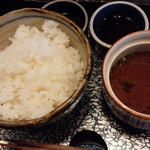 酔牛亭 - ご飯、味噌汁