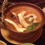 「明石産鱧と長野産松茸の土瓶蒸し」