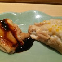 すし乾山 大阪北新地店 - 料理・ランチ・にぎりセット・穴子 タレ＆柚子塩 3,240円 (2016年11月)