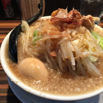 ラーメンつけ麺　笑福 - 麺少なめ、野菜ちょい増し、ニンニクなし