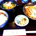 手打ちうどん 団平 - ヒレカツとじ膳 1050円